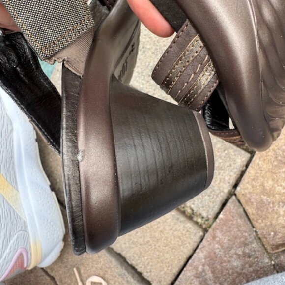 Naot 204304 Strappy Wedge Sandals Women’s 39 Leather Brown Comfort Orthotic Foot - Picture 5 of 7